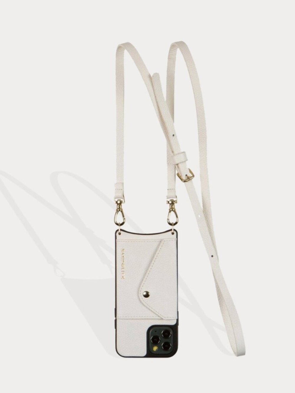 NIB BANDOLIER Donna Side Slot Ivory/Gold Case for iPhone 15 Pro, $118